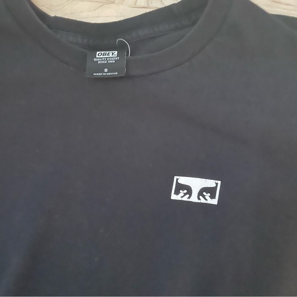Obey Black Long Sleeve Small T-Shirt - Human Rights - Picture 3 of 9